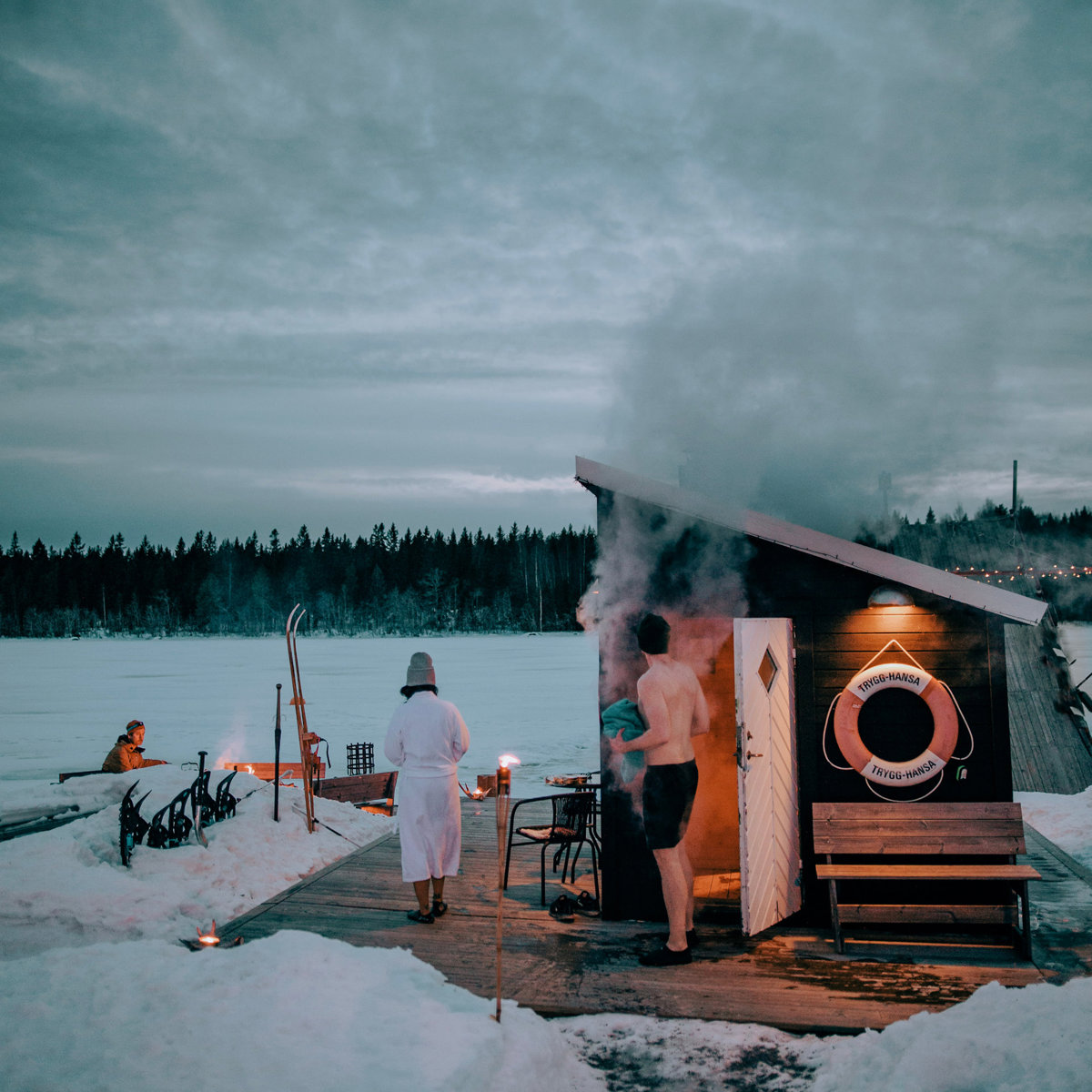 Bastubrygga vid Vindelälven